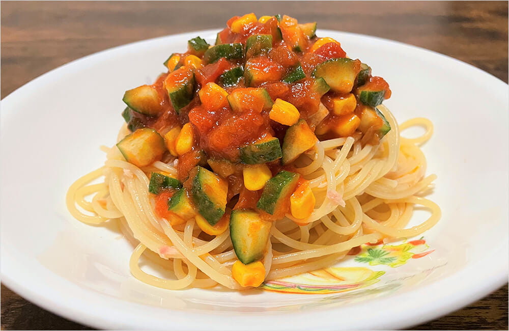 夏野菜の元気パスタ